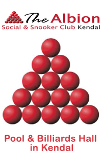 The Albion Snooker and Social Club Kendal, Members only Club, guests welcome at £1.50 a visit. 9 top snooker tables, 4 excellent pool tables and darts.