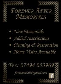 We are specialists in memorial supply and renovation and installation, we have years of experience reviving, adding inscriptions and refixing headstones. New Memorials - Added Inscriptions - Memorial Restoration and re-lettered - Erecting and Re-erecting.